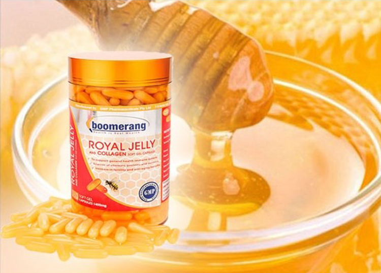 Thực Phẩm Chức Năng Viên Uống Sữa Ong Chúa Boomerang Royal Jelly & Collagen (120 Viên)
