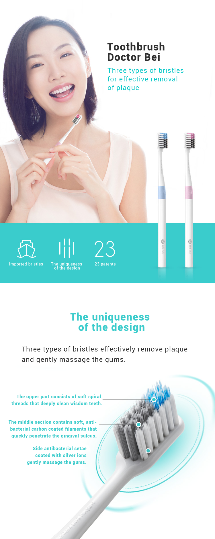 Combo 2 Bàn Chải Đánh Răng Xiaomi DR.BEI