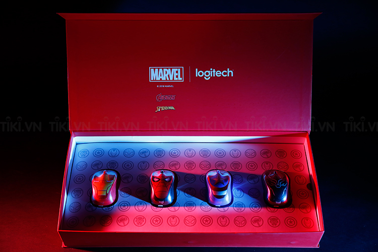 Bộ 4 Chuột Logitech M238 Marvel Collection - Hàng Chính Hãng