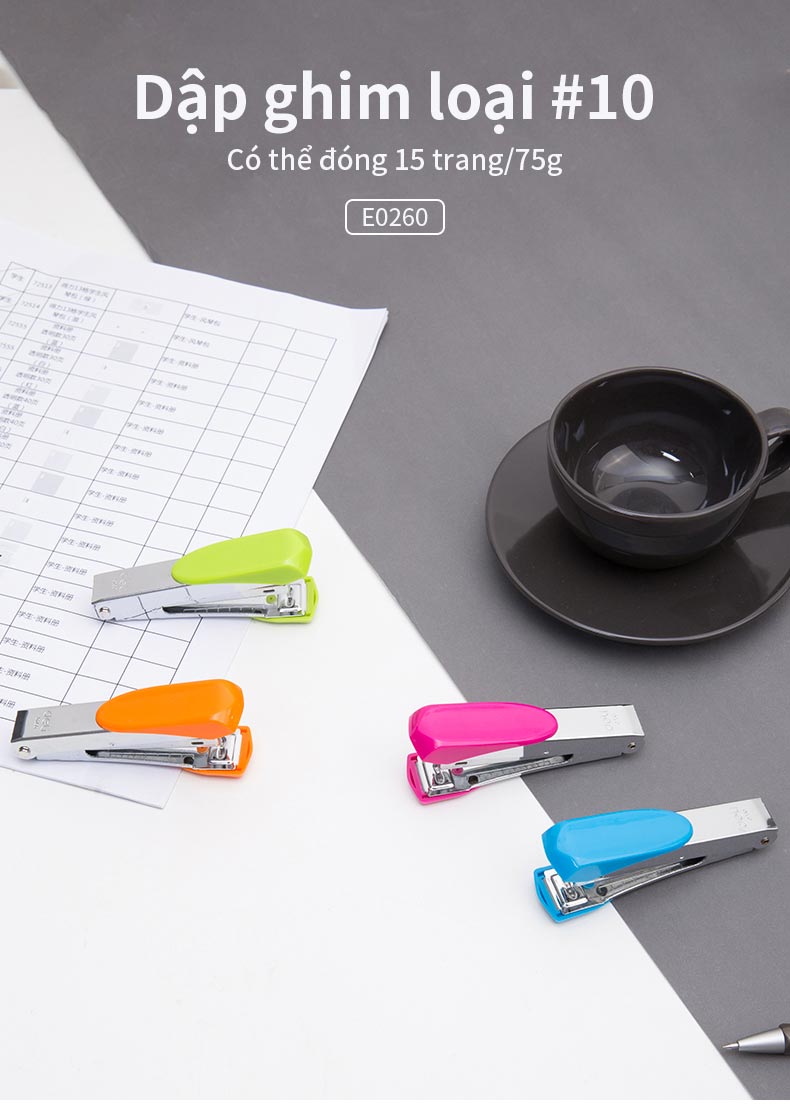 Dập Ghim Deli E0260 - Giao Màu Ngẫu Nhiên