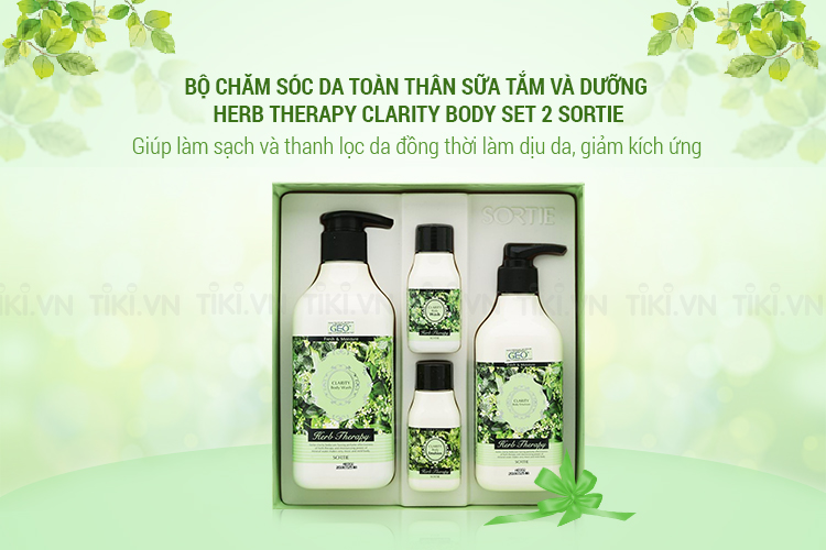 Bộ Chăm Sóc Da Toàn Thân Sữa Tắm Và Dưỡng Herb Therapy Clarity Body Set 2 Sortie