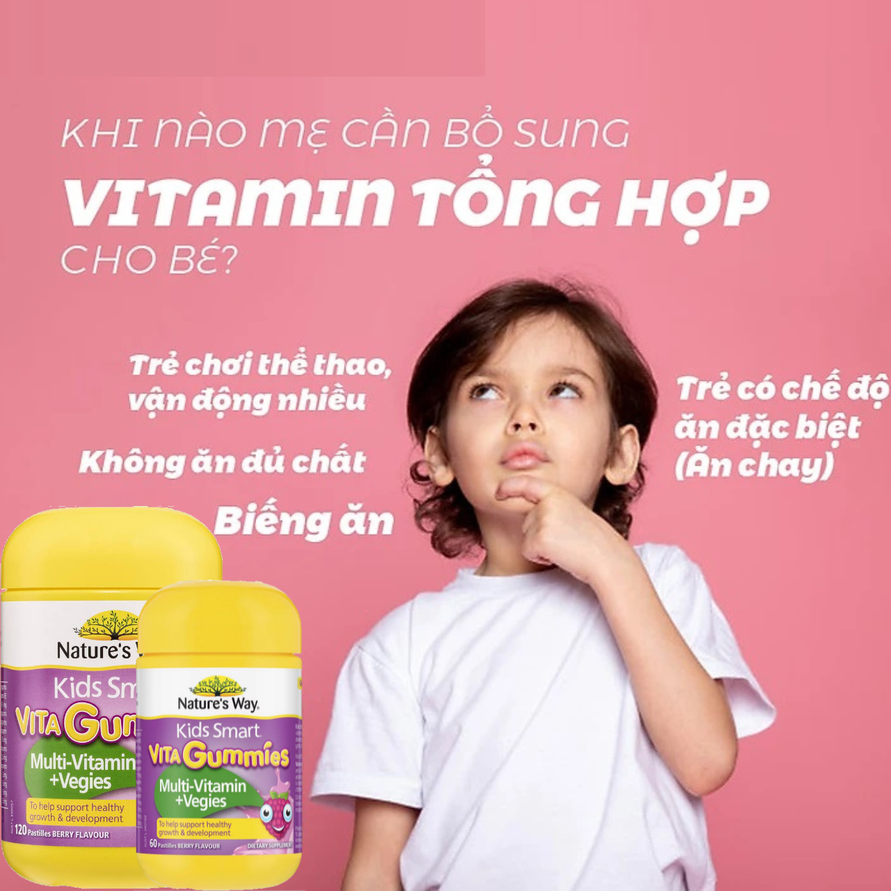 vitamin tổng hợp cho trẻ Multi-Vitamin +Vegies Nature's Way Úc