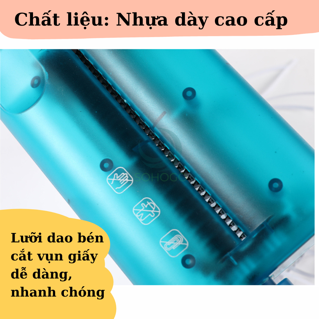Máy cắt giấy mini cầm tay- Máy hủy giấy văn phòng và gia đình - Máy hủy bill tính tiền, hóa đơn thanh toán, hủy tài liệu trên giấy A4, A5+ Tặng kèm dao rọc giấy mini, giao màu ngẫu nhiên 