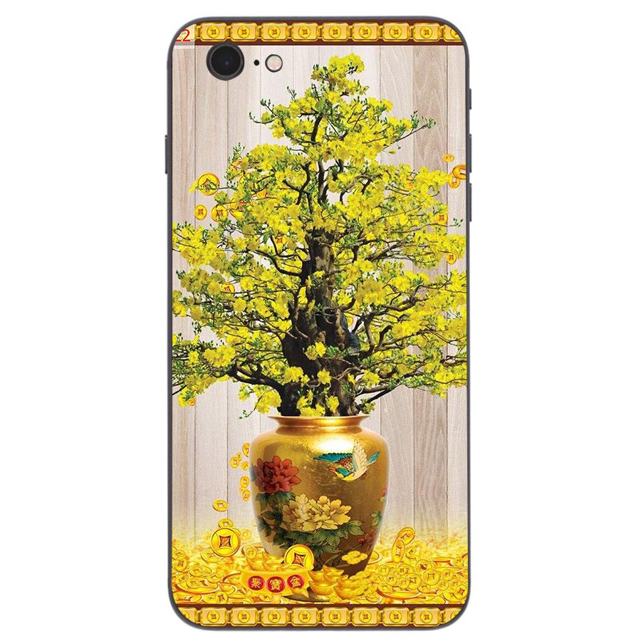 Ốp điện thoại dành cho máy iPhone 5/5s/se - Tranh Mai Đào MS MDAO018