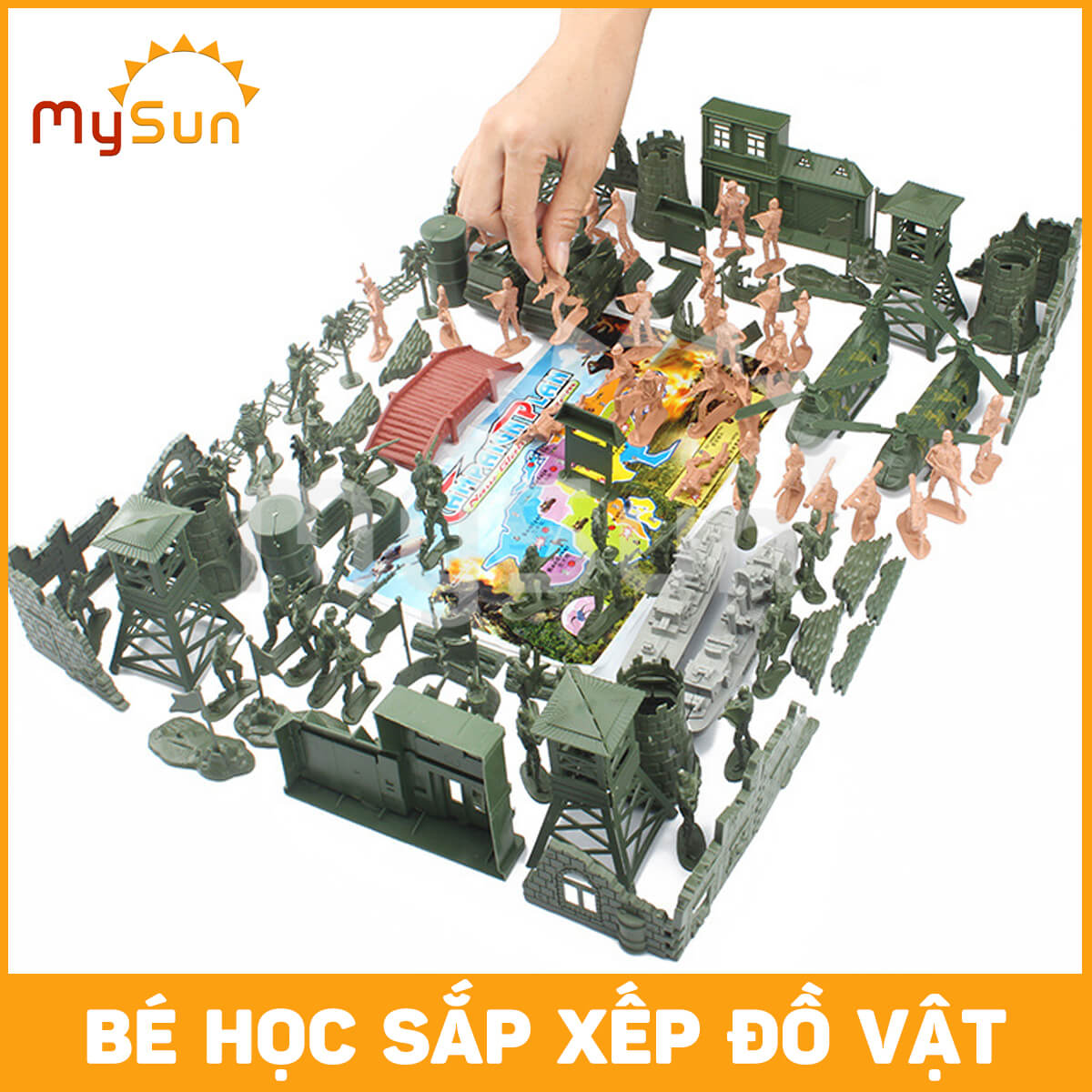 bộ đồ chơi lính nhựa, mô hình xe bọc thép quân đội trẻ em, máy bay quân sự 4