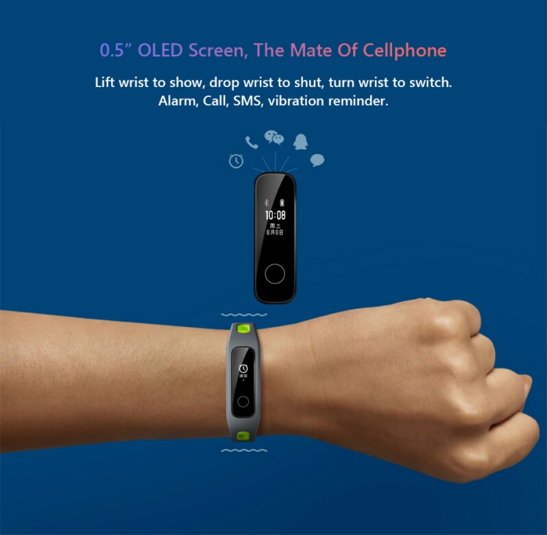 HONOR Band 4 Running version Smart Bracelet Running Position Monitoring 50 Meters Waterproof Long Endurance Sleep Monitoring Wearable Equipment