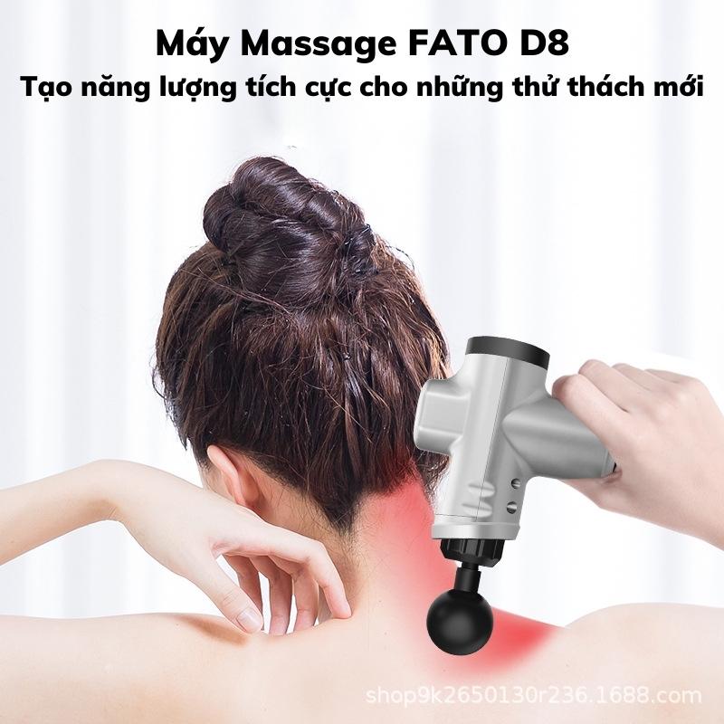 máy massage cầm tay cao cấp fato d8 (kèm 8 đầu thay thế) - thiết bị chăm sóc sức khỏe không thể thiếu cho mỗi gia đình - món quà sức khỏe thiết thực cho những người thân yêu - hàng chính hãng 2