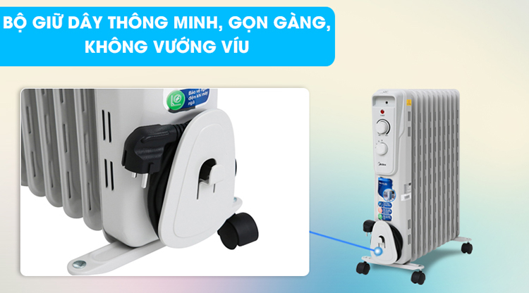 Máy Sưởi Điện Midea MH-O23-11A - Hàng Chính Hãng