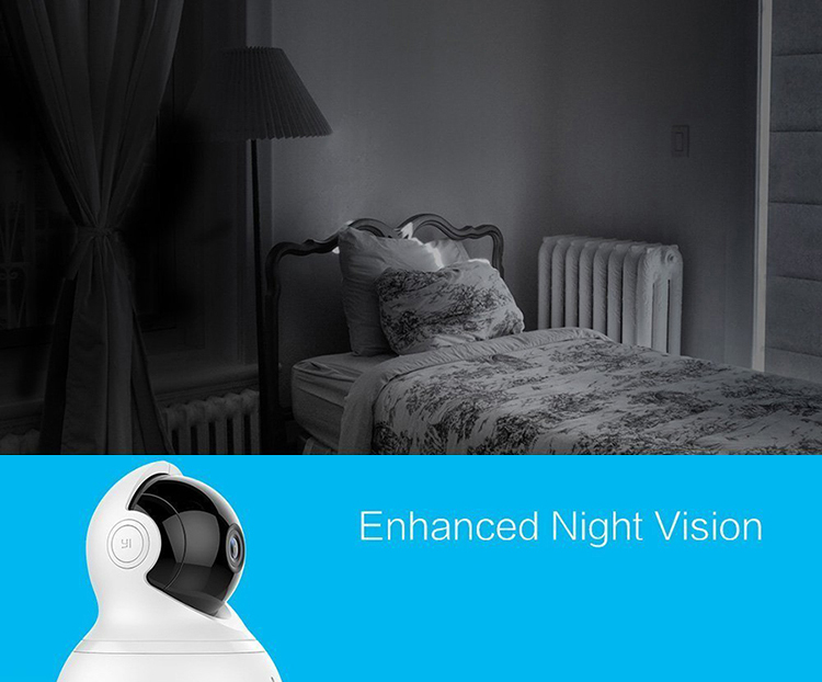 Combo Camera Quan sát Yi Dome HD 720P 360 Độ Quốc Tế + Thẻ Nhớ  - Hàng Chính Hãng