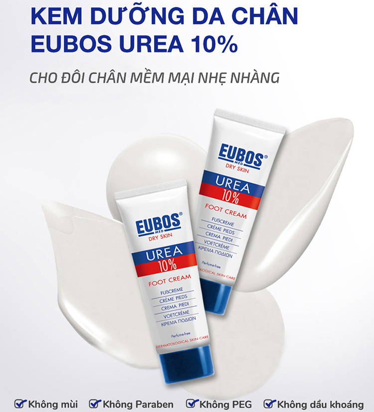 Kem Dưỡng Chân Dành Cho Da Khô Urea 10% Eubos Dry Skin Urea 10% Foot Cream (100ml)