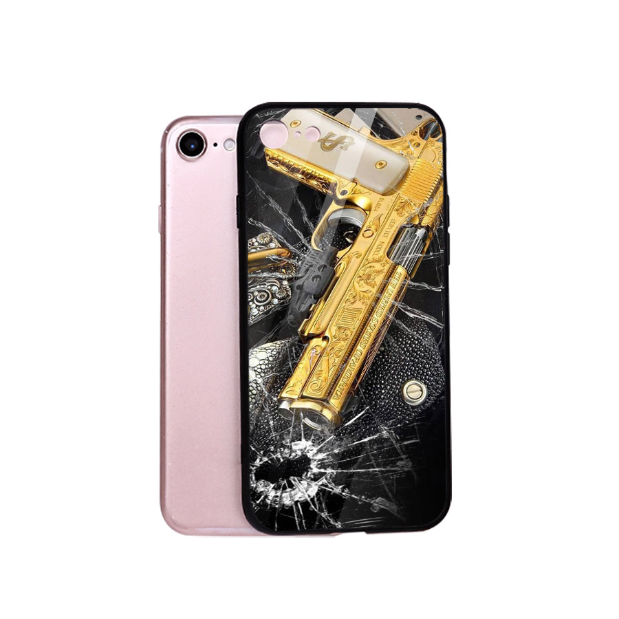 Ốp điện thoại kính cường lực cho máy iPhone 6 Plus/6s Plus - GOLDEN GUN MS DGDG015