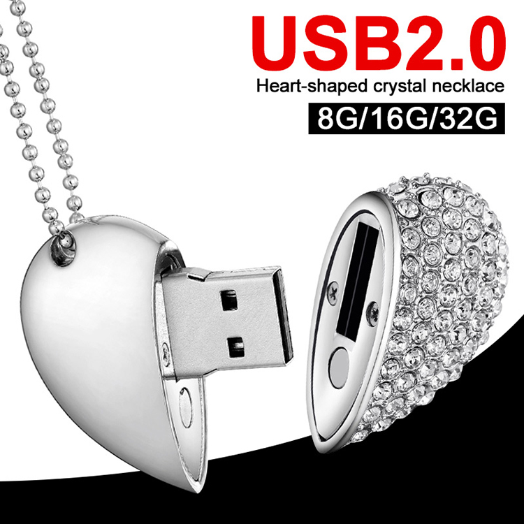 Memory Stick U Disk Portable USB2.0 Heart Shape Computer Storage