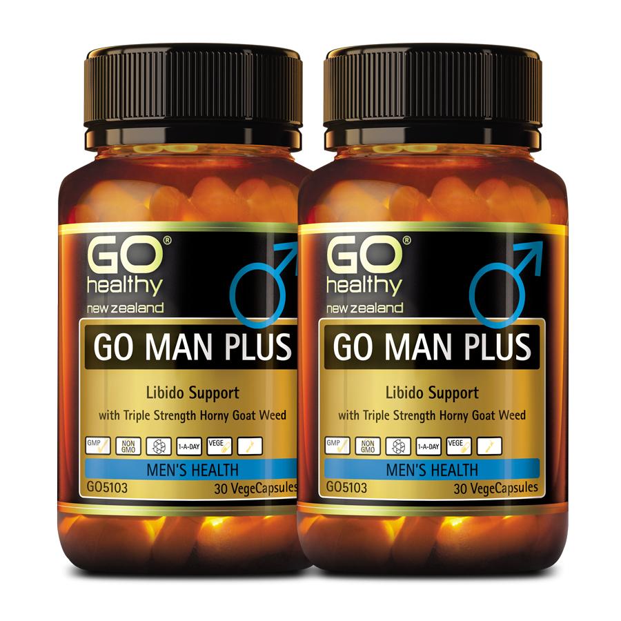 Bộ Sản Phẩm 2 Hộp Viên Uống Tăng Sinh Lý Nam New Zealand Go Man Plus 30 Viên | Giúp Tăng Cường Sinh Lực, Sinh Lý Ở Nam Giới - Nhập Khẩu Chính Hãng