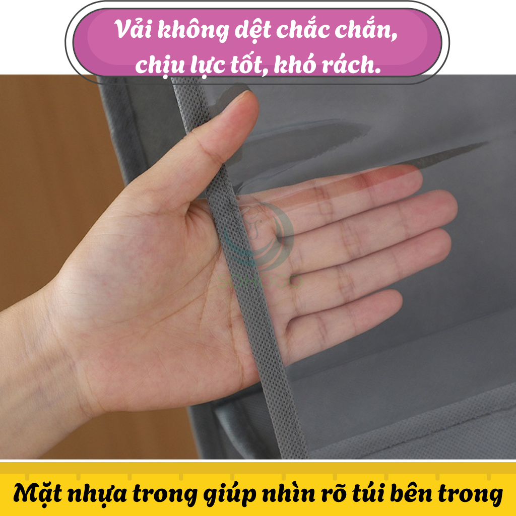 Túi treo bảo quản túi xách đa năng 6 ngăn- Kệ vải treo túi xách thông minh- Tổ chức túi xách treo tủ tiết kiệm không gian- Túi đựng túi xách treo tủ có móc- Giá treo túi xách ngăn cách chống bụi