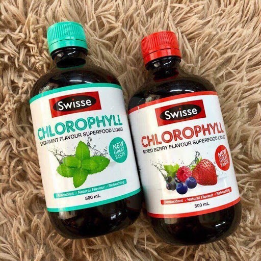 Nước diệp lục cô đặc Úc Swisse Chlorophyll hỗ trợ làm chậm quá trình lão hóa, cải thiện sức khỏe da, tăng cường sức khỏe chung - QuaTangMe Extaste