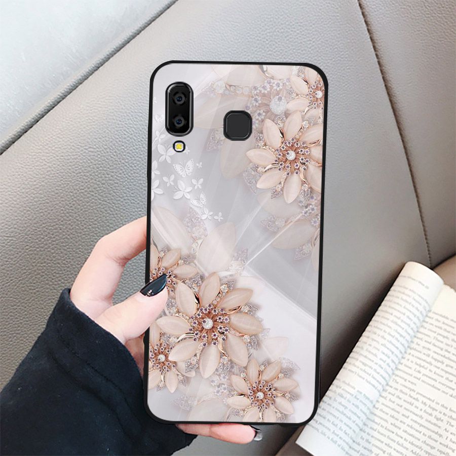 Ốp điện thoại kính cường lực cho máy Samsung Galaxy A50 - ngọc hoa MS NGHOA020