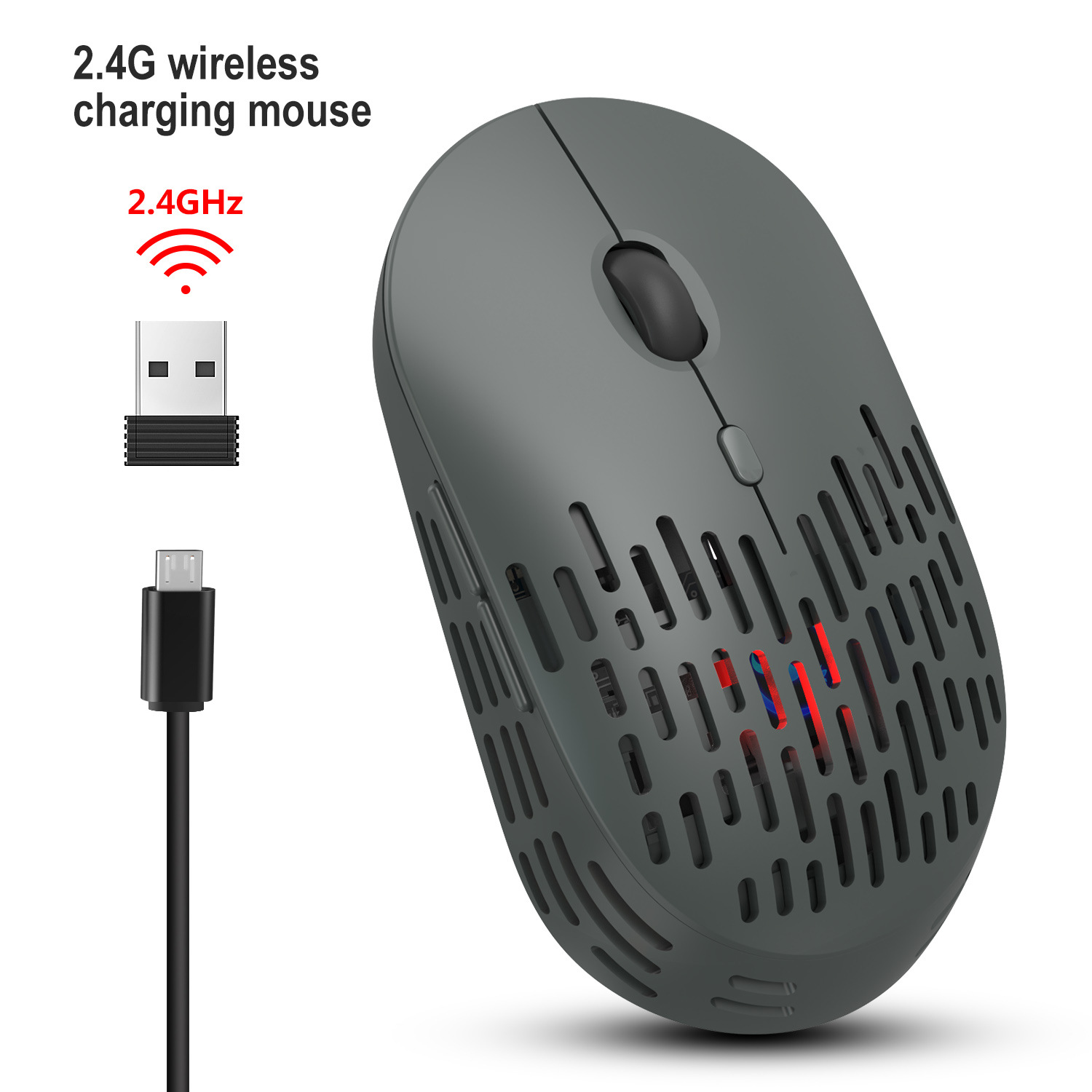 Chuột Không Dây HXSJ T38 Sạc Điện Wireless 2.4Ghz DPI 1600 - Hàng Chính Hãng