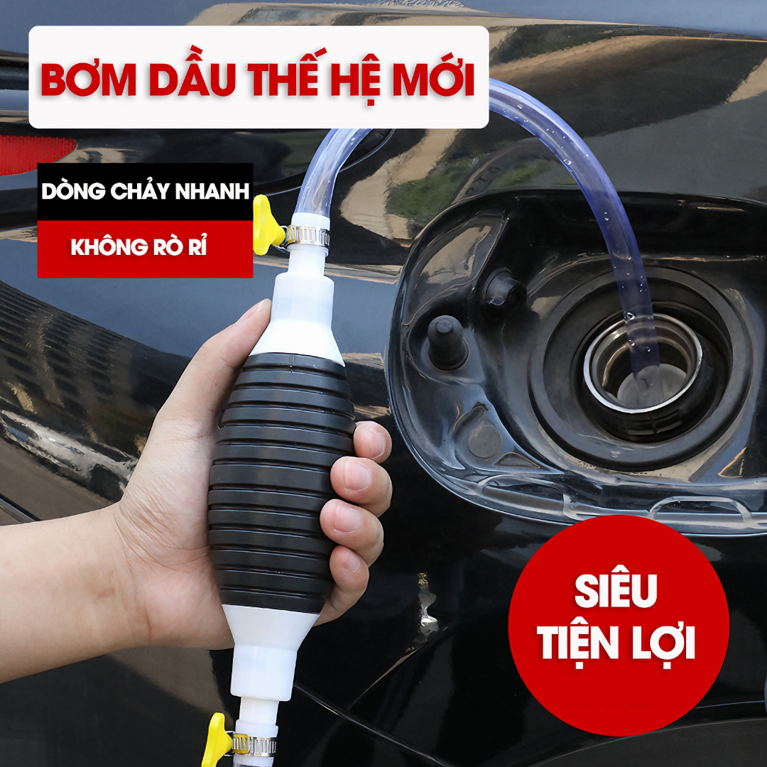 Dụng cụ bơm KG70 hút rượu, xăng dầu chất lỏng bóp tay dễ thủ công đa năng dài 1m - Hàng chính hãng