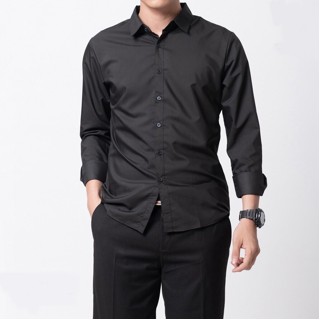 Mua Áo Sơ Mi Nam Dài Tay KOJIBA - Màu Đen Trơn - XXXL tại KOJIBA Official Store Mua Áo Sơ Mi Nam Dài Tay Kojiba - Màu Đen Trơn - Xxxl Tại Kojiba Official Store