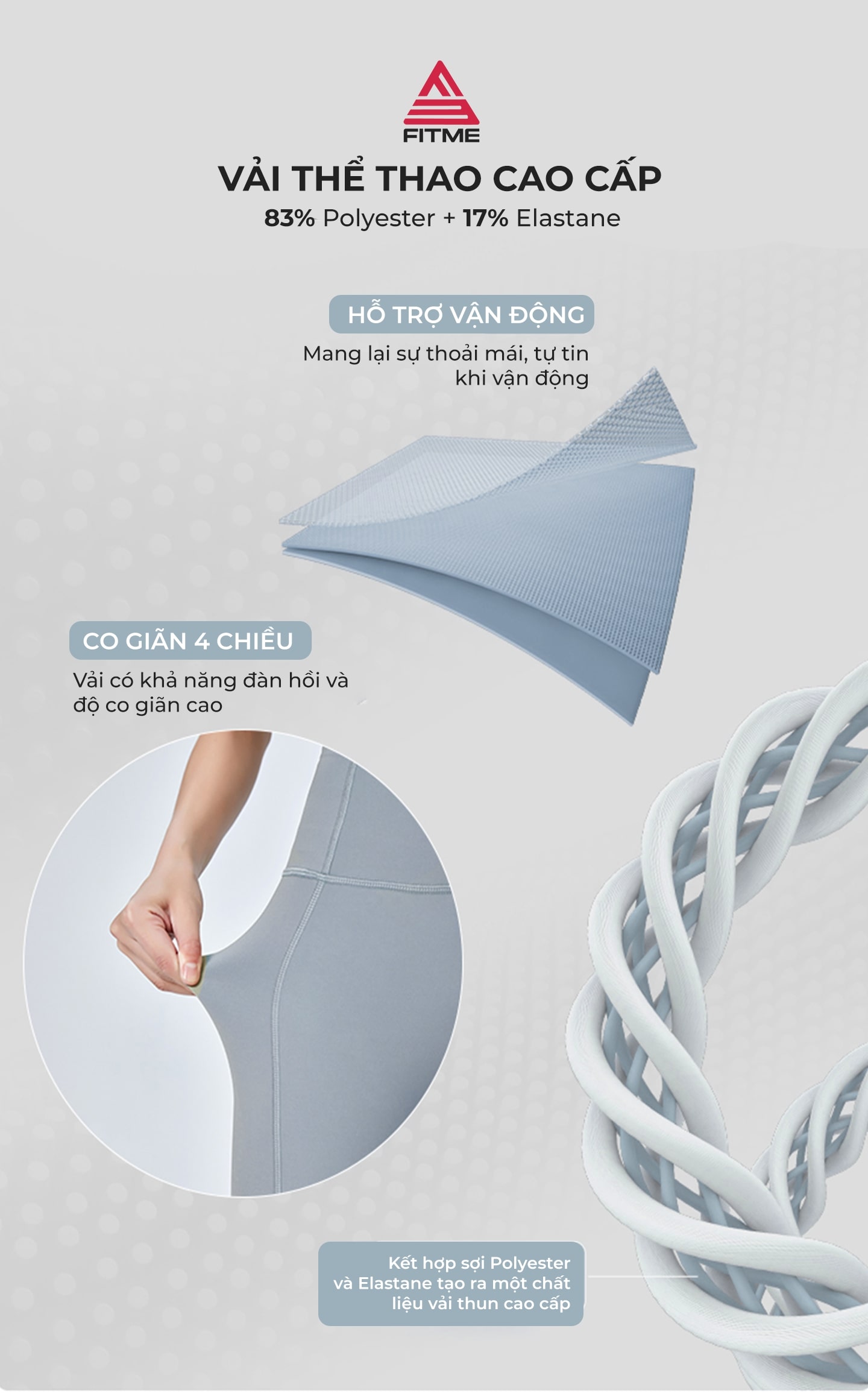 Quần legging nữ Fitme Zeta nâng mông cao cấp chất liệu dày dặn cạp cao chuyên tập gym và tập yoga