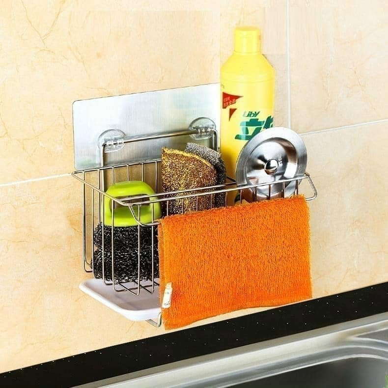 Mua Giỏ inox để giẻ rửa bát, nước rửa chén thiết kế dính tường tiết ...