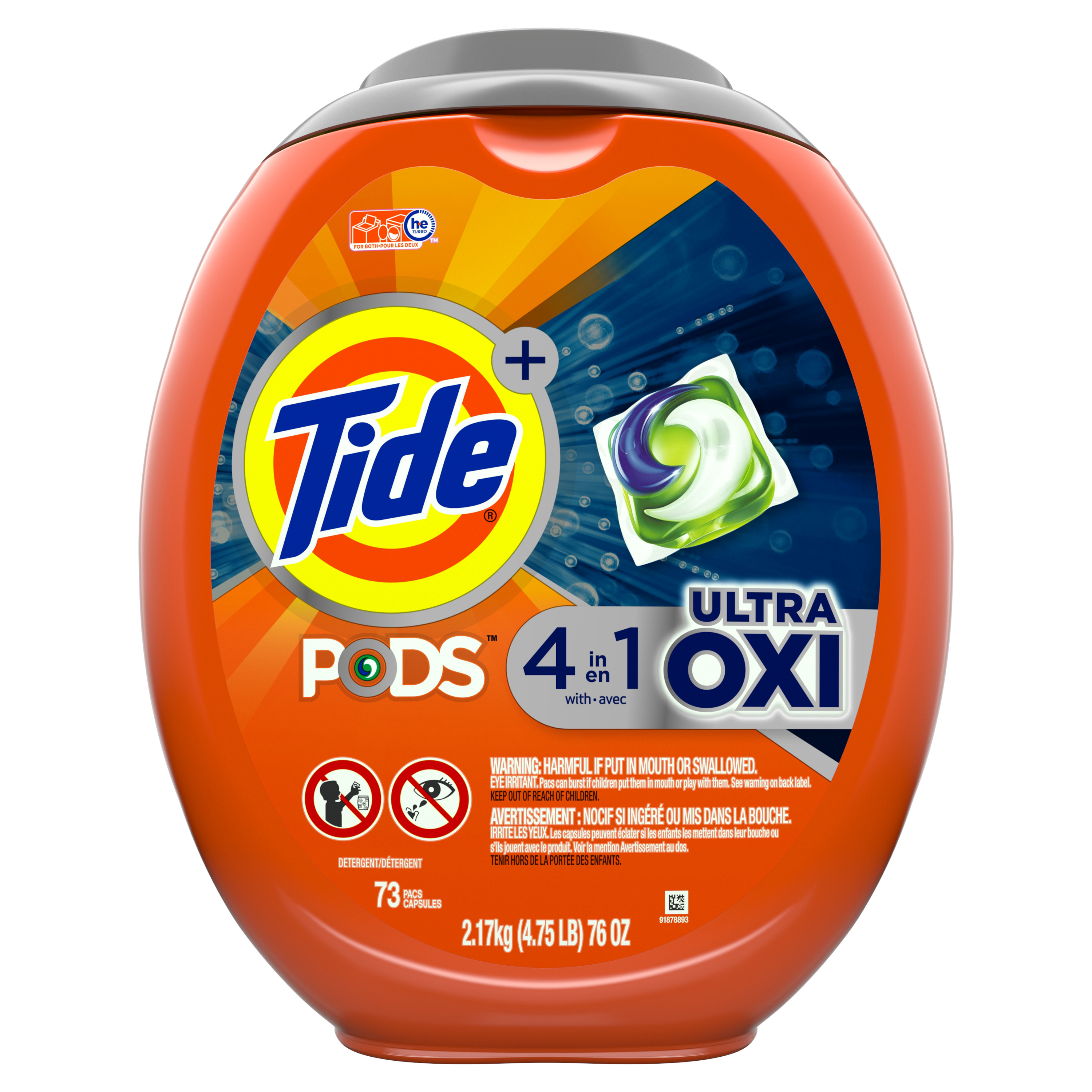 bình viên giặt tide pods plus ultra oxi 4in1 104 viên - nhập khẩu mỹ 2