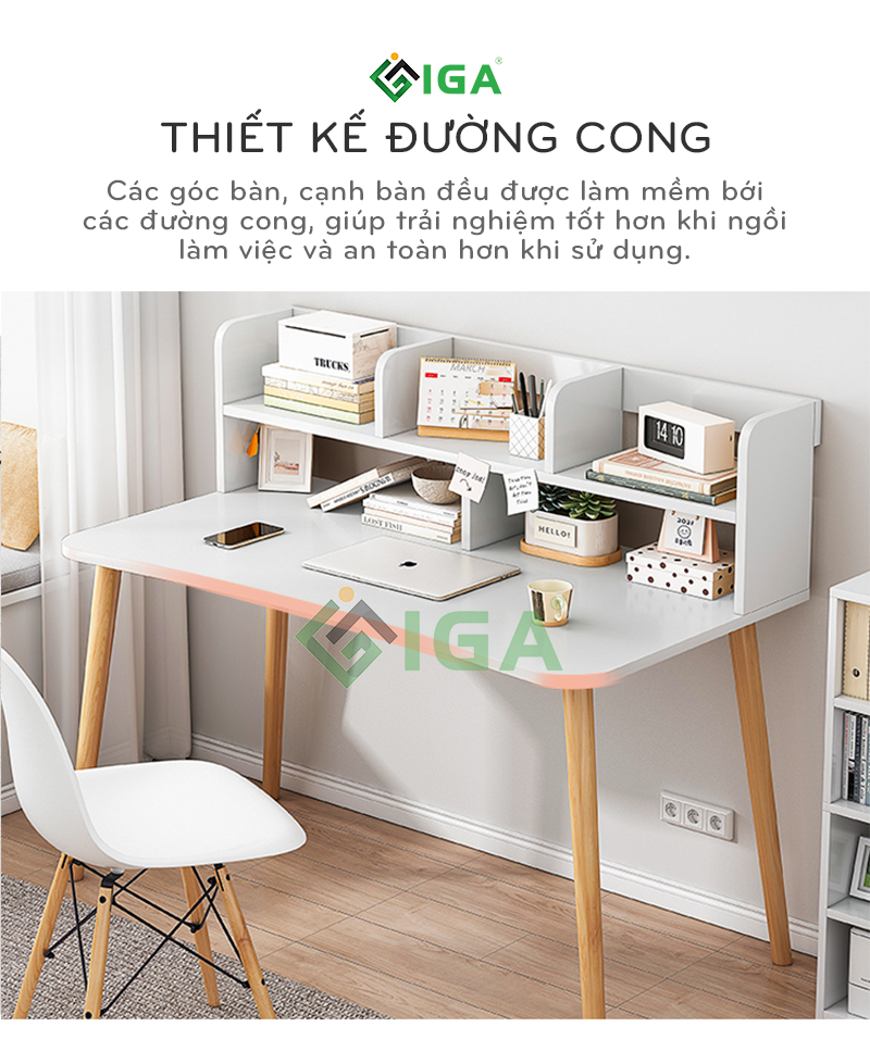 Bàn Làm Việc Kèm Kệ Sách Thương Hiệu IGA - GP197