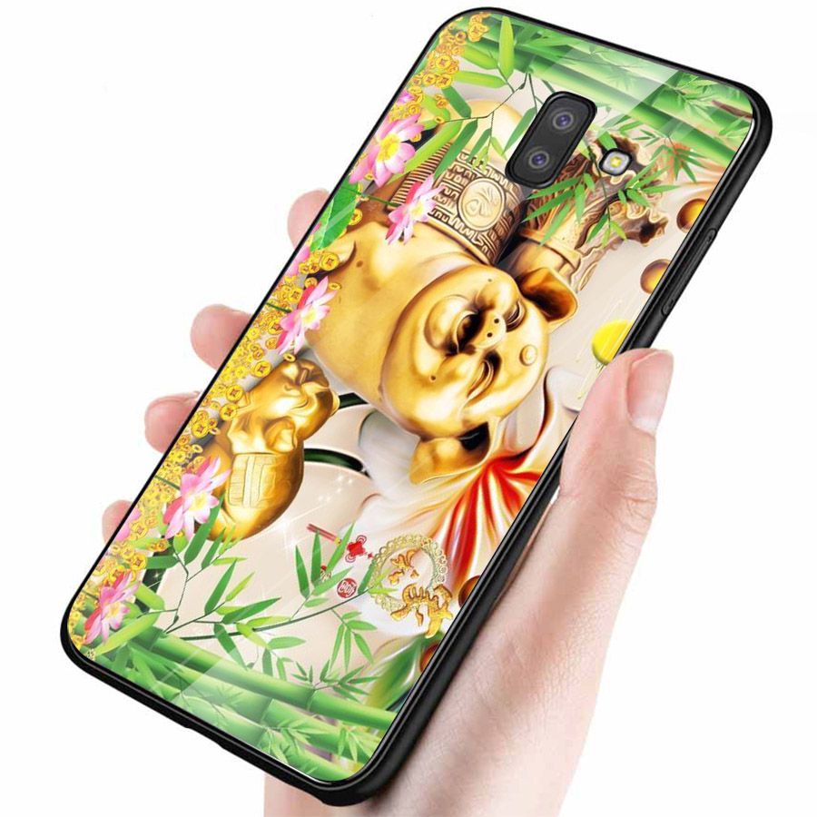Ốp kính cường lực cho điện thoại Samsung Galaxy J4 - thần tài kim MS TTKIM039