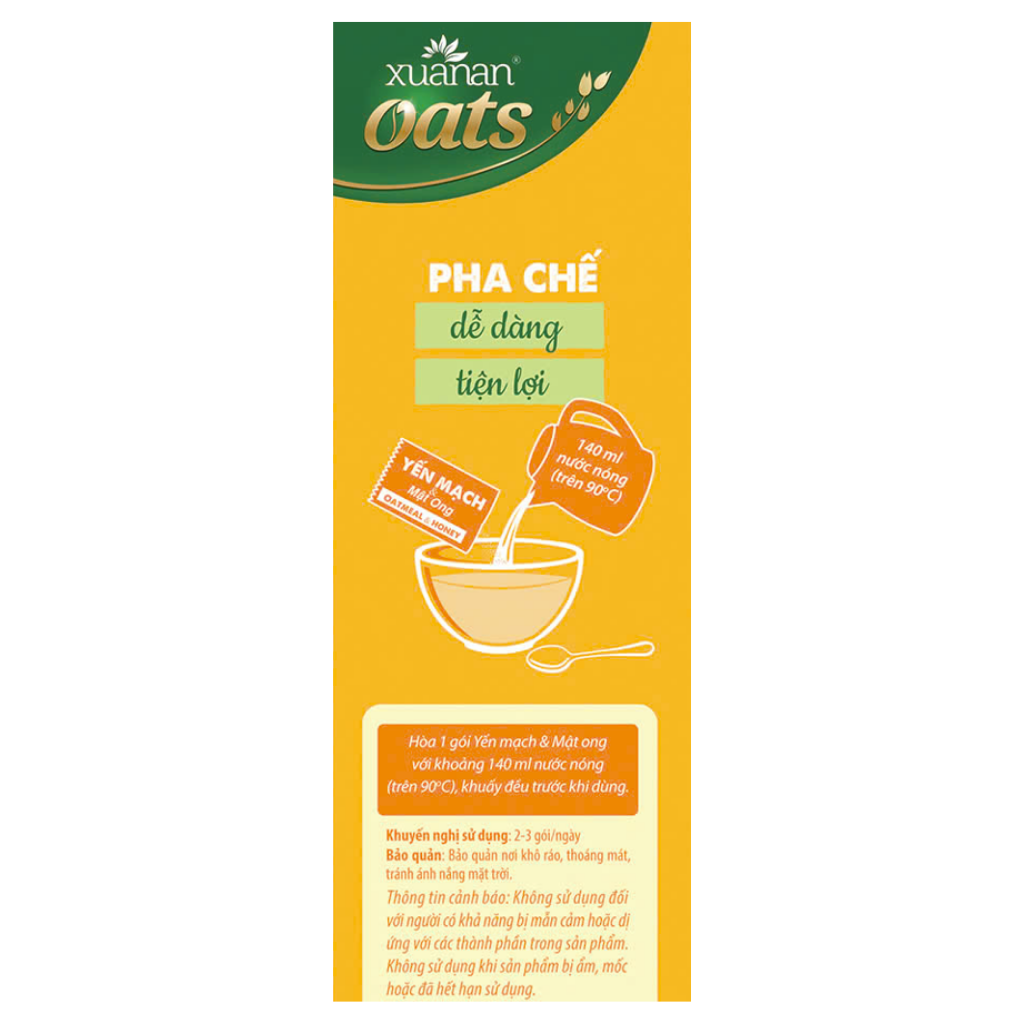 Yến Mạch Và Mật Ong Xuân An Hộp 384G {32g*12 gói}
