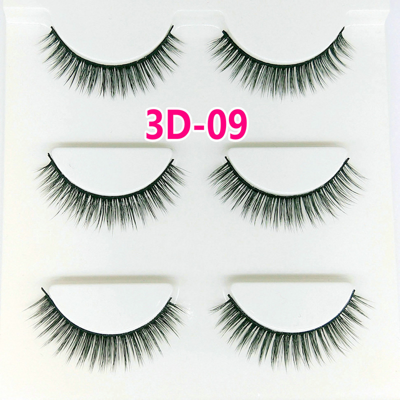 Lông mi giả lông chồn 3 Fashion Eyelashes 3 Faux-Cils 3D 1 bộ 3 cặp