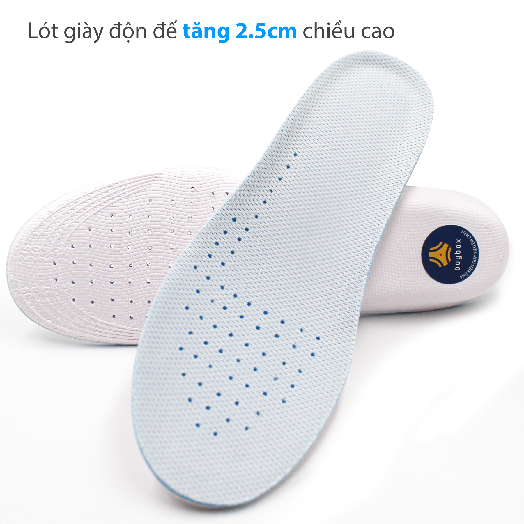 Lót giày độn đế tăng chiều cao buybox tăng 2.5cm