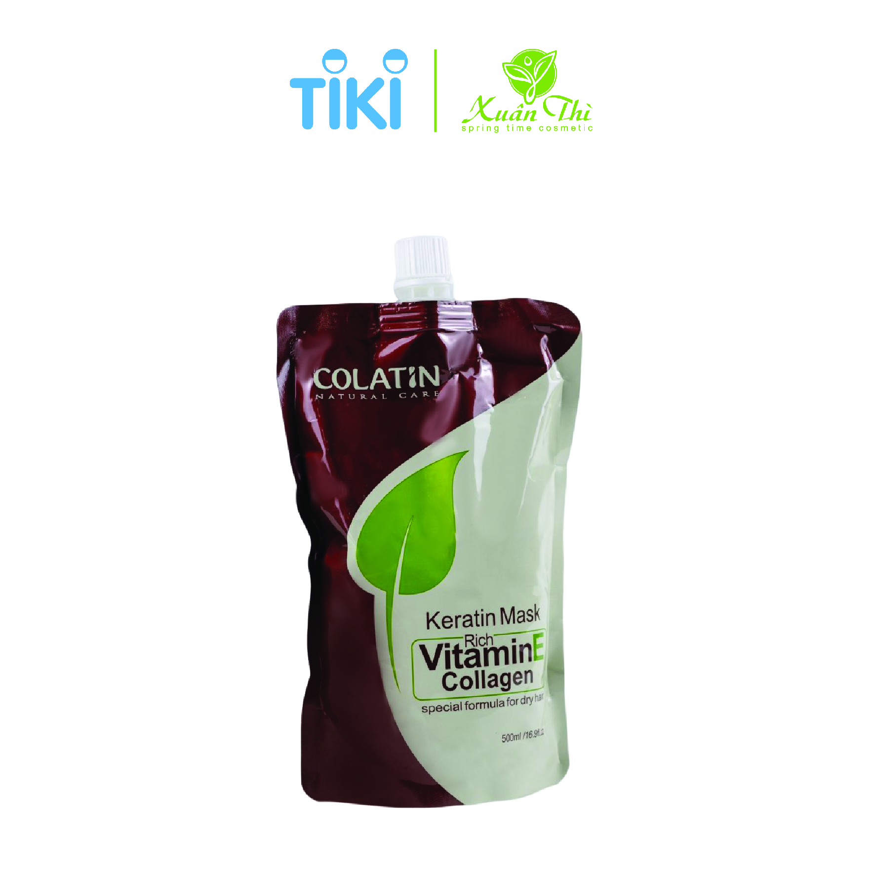 Kem ủ tóc siêu mượt Colatin Keratin Mask Vitamin E 500ml