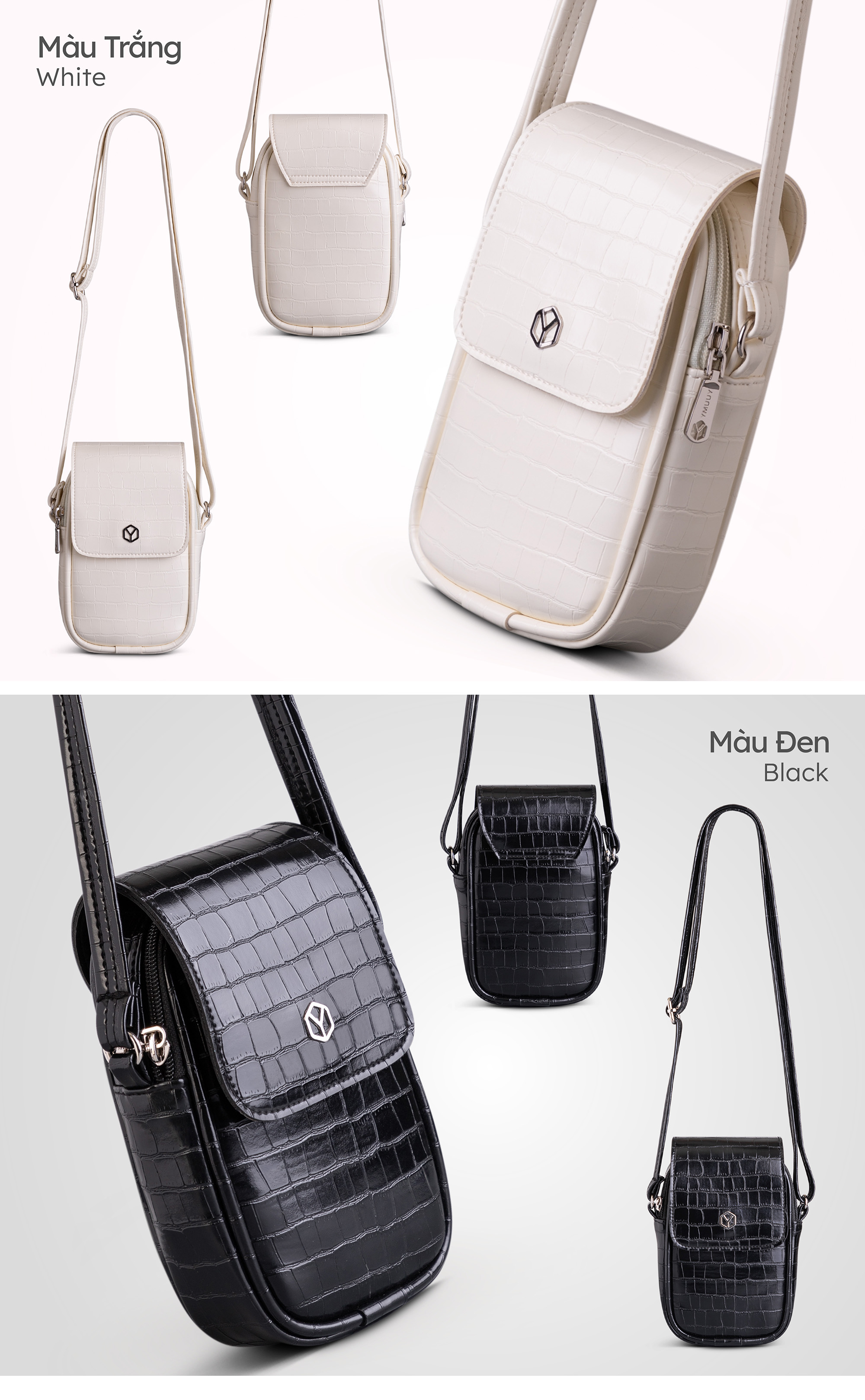 Túi Yuumy ( Thời trang nữ đi chơi sành điệu size 11 - Túi đeo chéo da Verein YN180 )