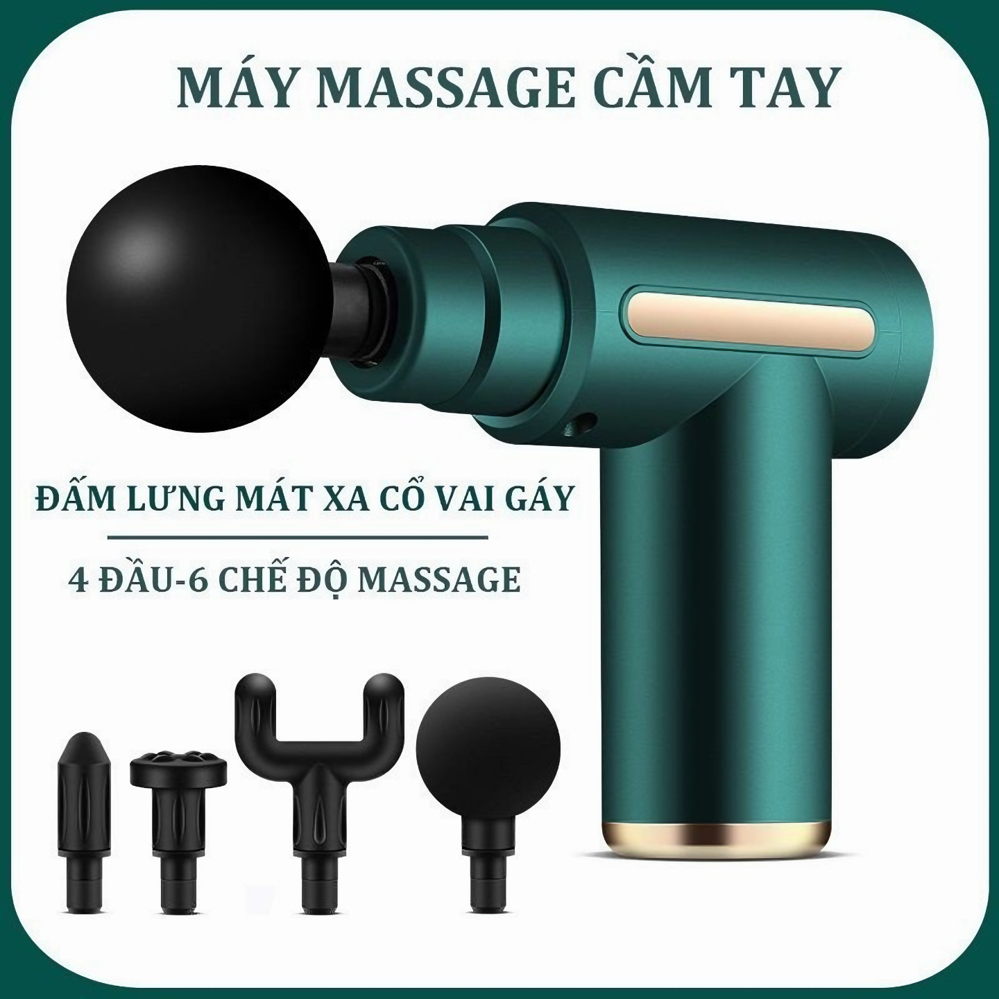 Máy massage KG802 mini cầm tay 6 chế độ hỗ trợ mát xa chuyên sâu, giảm đau cơ, cứng khớp hiệu quả nhanh chóng, đi kèm 4 đầu chuyên dụng 1500mah( tặng kèm 1 khăn lau thấm 2 mặt )- Hàng chính hãng