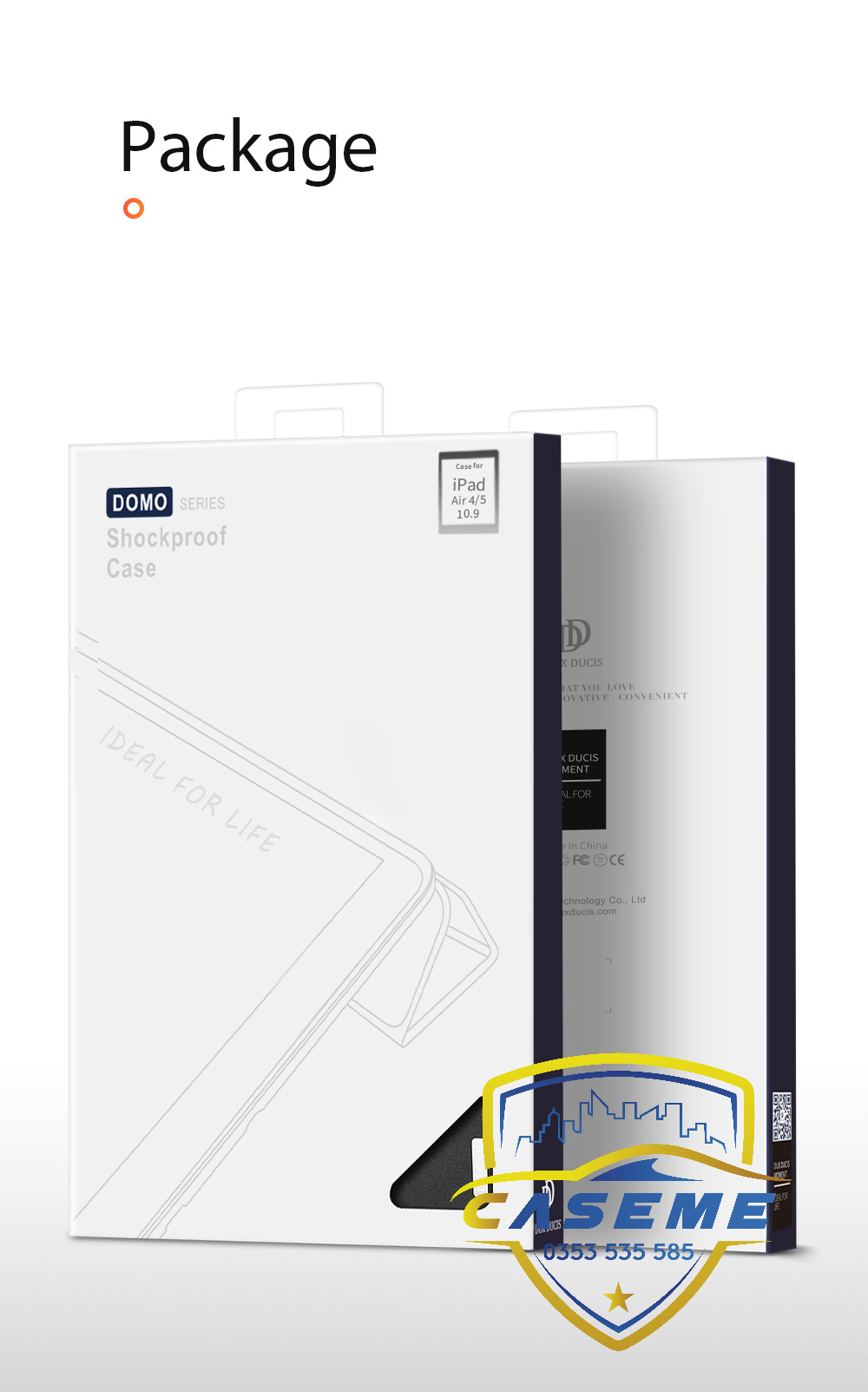 Bao da dành cho iPad Air 4/ Air 5 M1 10.9 inch 2022 hiệu Dux Ducis Domo có khay để bút, bảo vệ camera, chống sốc, cao cấp - Hàng nhập khẩu.