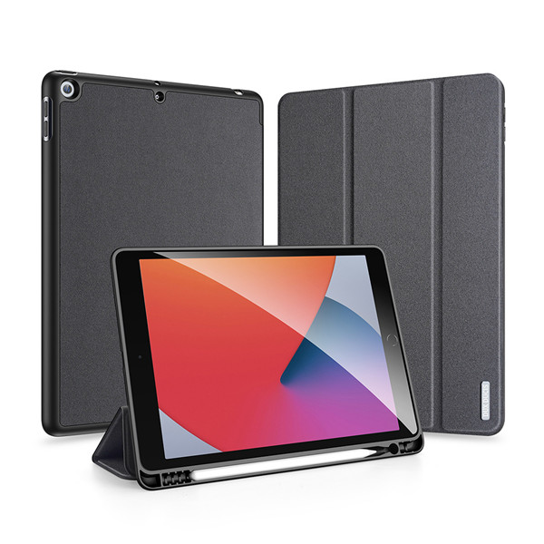 Bao Da Dành Cho iPad 7/8/9 10.2 Dux Ducis Domo Series Có Khe Cắm Bút, Tự Động Tắt Mở - Hàng Chính Hãng