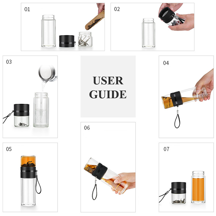 Bình Lọc Trà Travel Samadoyo C001A (238ml) - Đen