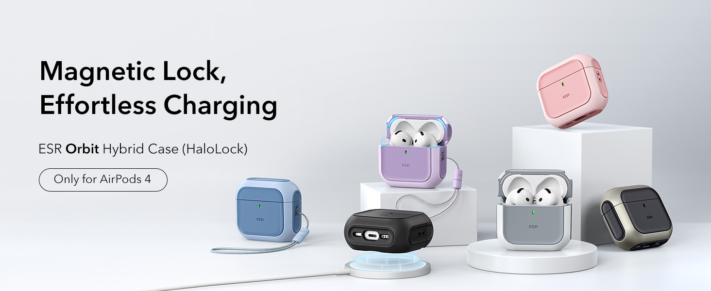 Bao Case ESR Orbit Hybrid Case with HaloLock cho AirPods 4 - Hàng Chính Hãng