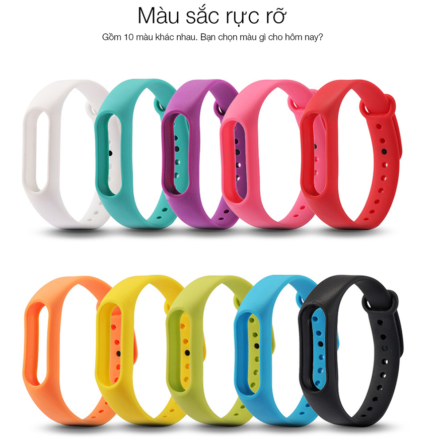 Dây đeo thay thế vòng đeo tay thông minh Xiaomi Mi Band 2 - Hàng chính hãng