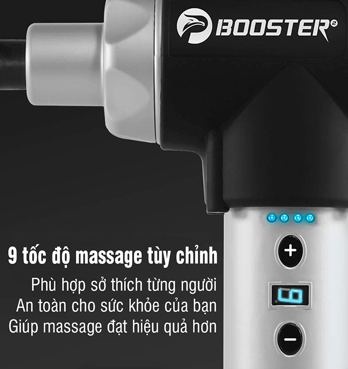 Máy massage cầm tay cao cấp Mỹ Booster PRO 2 - 135W, 9 cấp độ