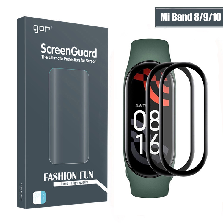 Dán màn hình 3D GOR cho Đồng Hồ Xiaomi Mi band 8 / Xiaomi Mi Band 9 / Xiaomi Mi Band 10 - Hàng Chính Hãng