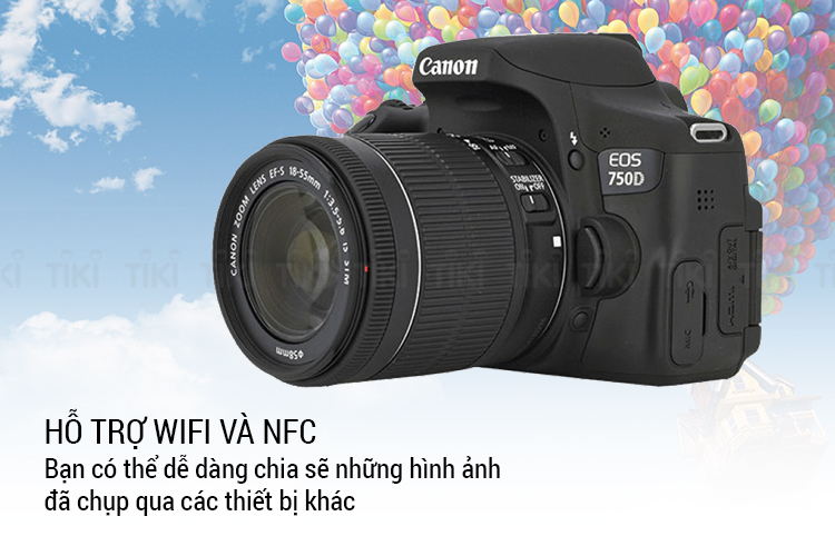Combo Máy ảnh Canon 750D kit 18-55mm STM - Hàng Chính Hãng + Thẻ 16GB + Túi