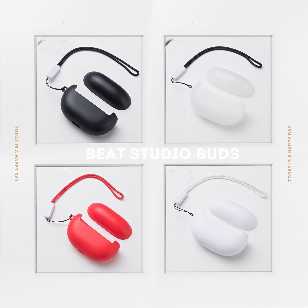 Ốp Vỏ Bảo Vệ TPU Màu Dành Cho  Beat Studio Buds / Beat Studio Buds + Kèm Dây Treo- Hàng Chính Hãng