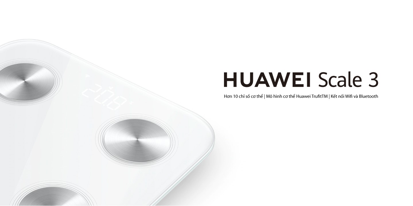 Cân Điện Tử HUAWEI Scale 3 Hơn 10 Chỉ Số Cơ Thể Mô Hình Cơ Thể Huawei Trufittm Kết Nối Wifi Và Bluetooth Hàng Chính Hãng 1