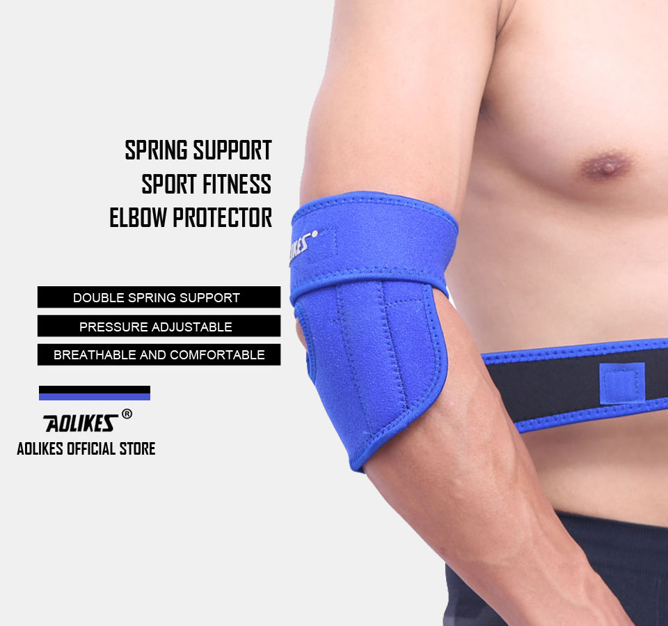 Bộ 2 Đai Bảo Vệ Khuỷu Tay Thể Thao Spring Sport Elbow Support Protector AOLIKES YE-7946