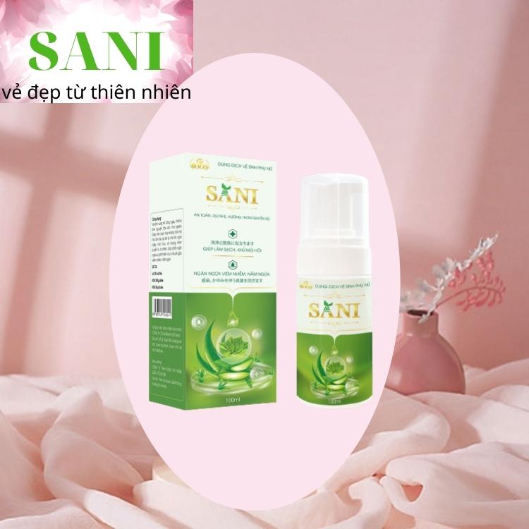 dung dịch vệ sinh sani gel trầu không 100ml làm hồng - ngừa nấm ngứa phụ khoa an toàn bà bầu và sau sinh 3