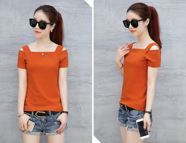 Áo Kiểu Nữ Phối Hai Dây T&D - Cam