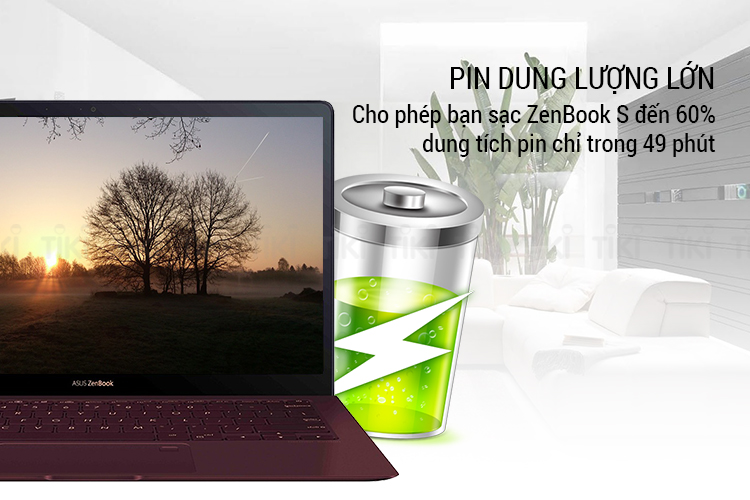 Laptop Asus Zenbook S UX391UA-ET081T Core i7-8550U/Win 10 (13.3" FHD IPS, 100% sRGB) - Hàng Chính Hãng
