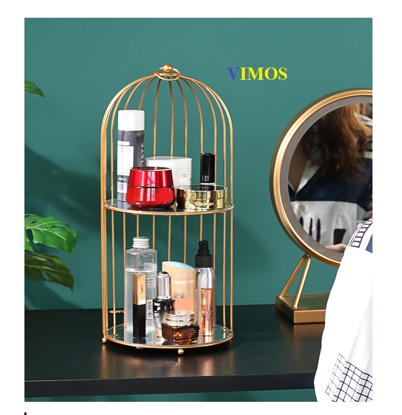Tủ kệ mỹ phẩm, kệ trưng bày sản phẩm kiểu lồng chim độc đáo thương hiệu VIMOS