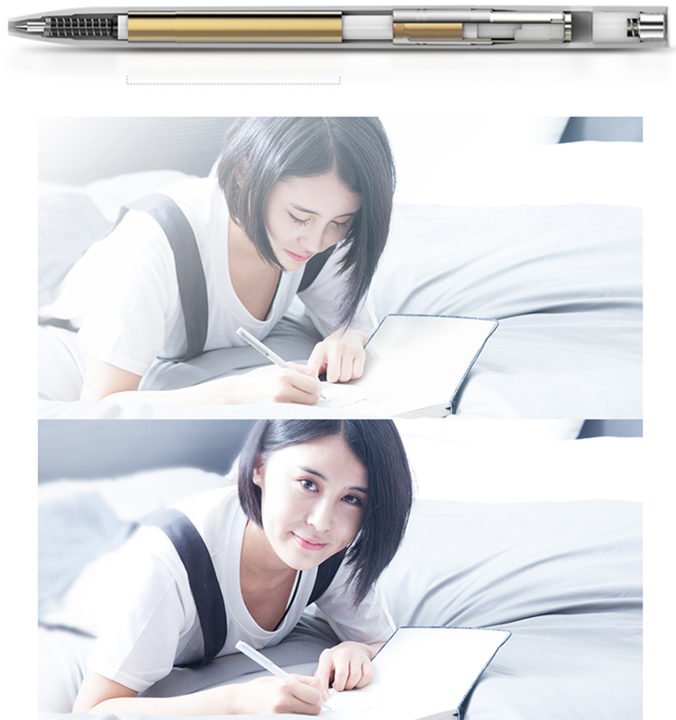 Xiaomi Mijia Sign Pen Roller Pen Signing Pen Gel Pen 0.5mm Smooth Writing Point 9.5mm Penholder - White